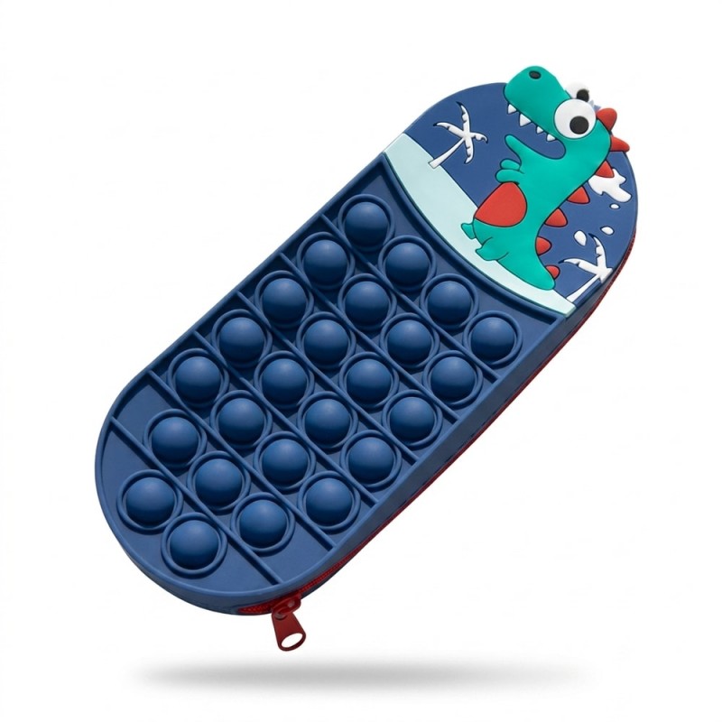 Penar scolar silicon Pop It antistres 21.5 cm 1 fermoar Okerman